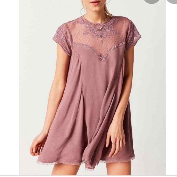 Urban Outfitters Kimchi Blue Lily Embellished Trapeze Dress in Ivory - Picture 2 of 16